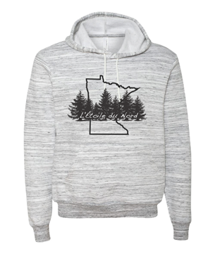 Picture of Unisex MN State Grey Marble Hooded Sweatshirt 