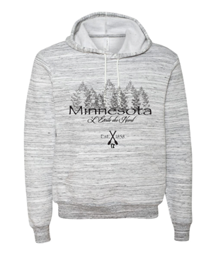 Picture of Unisex MN Forest Grey Marble Hooded Sweatshirt 