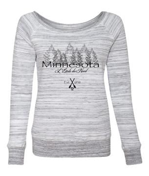 Picture of Women's MN Forest Grey Marble Women's Wideneck