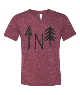 Picture of Up North Tree Men's Triblend T-Shirt Red