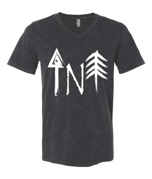 Picture of Up North Tree Men's Triblend T-Shirt Distressed Black