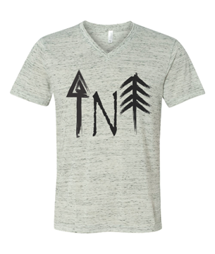 Picture of Up North Tree Men's Triblend T-Shirt White